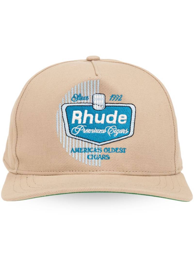 RHUDE Cigaro embroidered cap - Neutrals von RHUDE