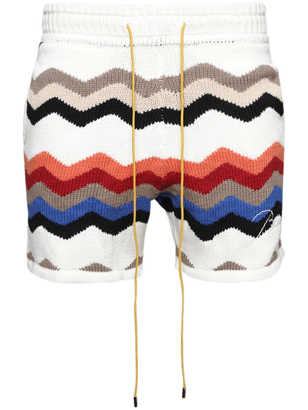 RHUDE Cyril intarsia-knit shorts - White von RHUDE