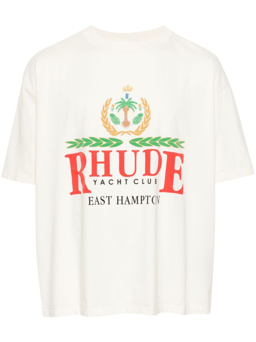 RHUDE East Hampton Crest cotton T-shirt - Neutrals von RHUDE