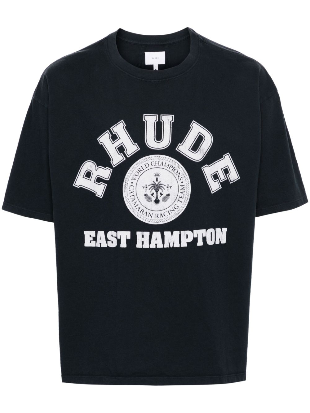 RHUDE Hampton Catamaran logo-print T-shirt - Blue von RHUDE