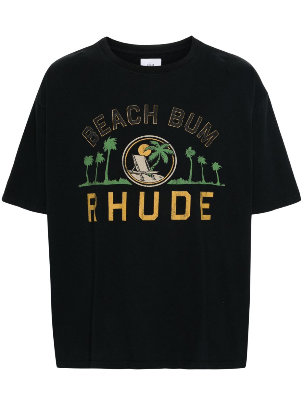 RHUDE Palmera cotton T-shirt - Black von RHUDE