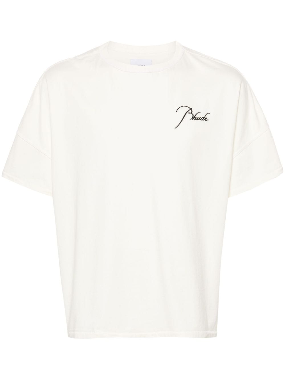 RHUDE Reverse logo-embroidered T-shirt - Neutrals von RHUDE