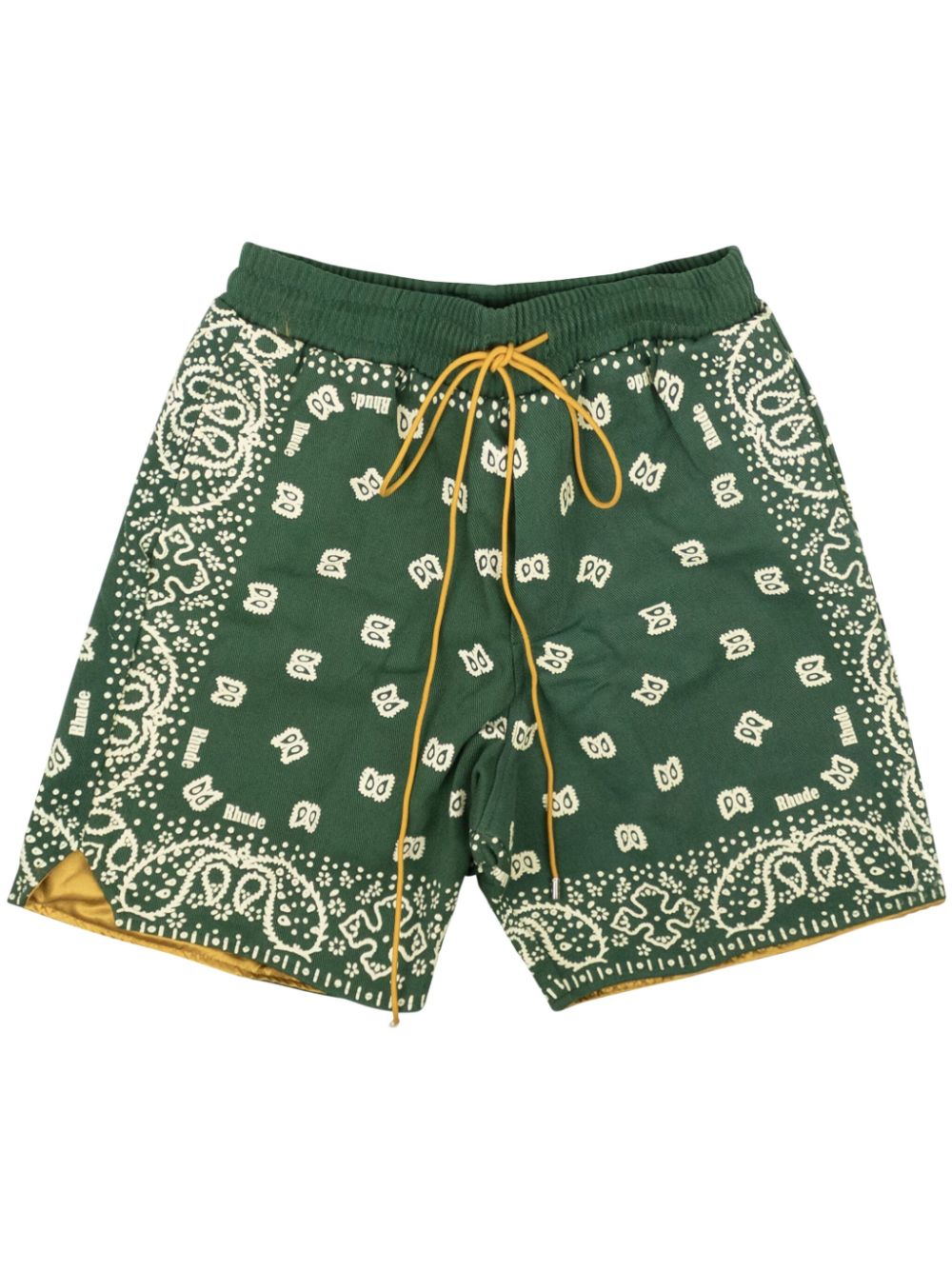 RHUDE bandana-print cotton shorts - Green von RHUDE