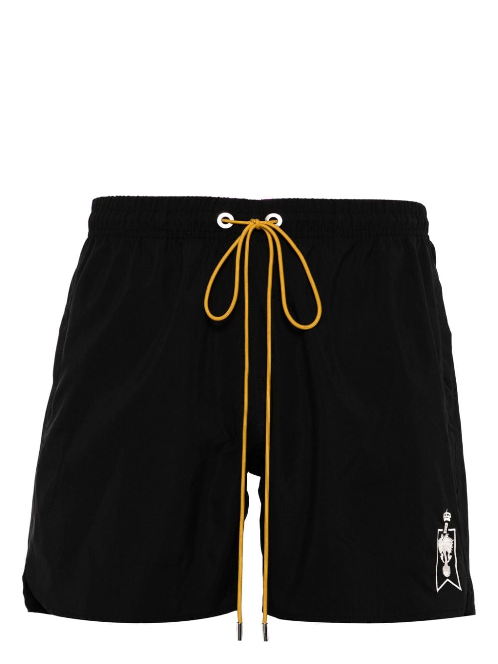 RHUDE logo-embroidered swim shorts - Black von RHUDE