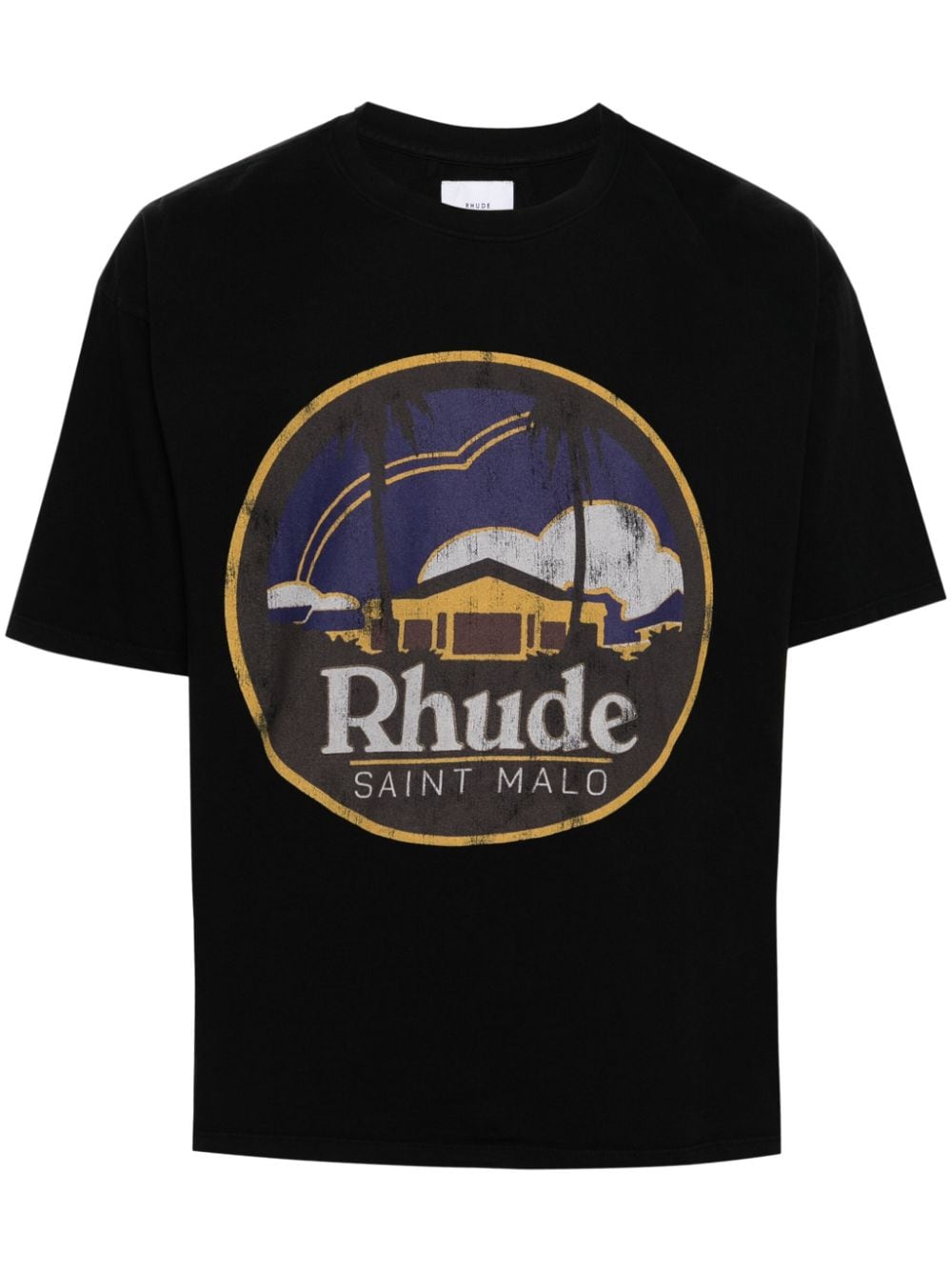 RHUDE logo-print cotton T-shirt - Black von RHUDE