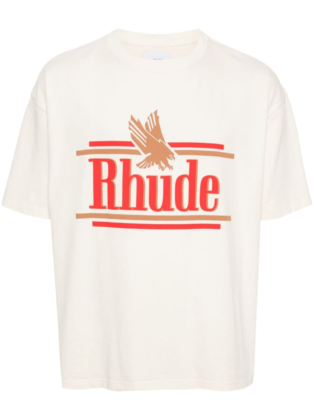 RHUDE logo-print cotton T-shirt - Neutrals von RHUDE