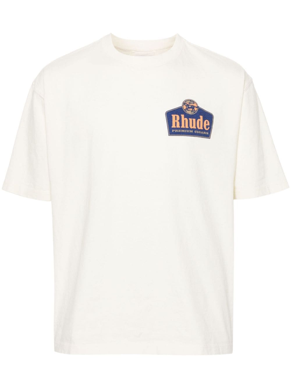 RHUDE logo-print cotton T-shirt - Neutrals von RHUDE