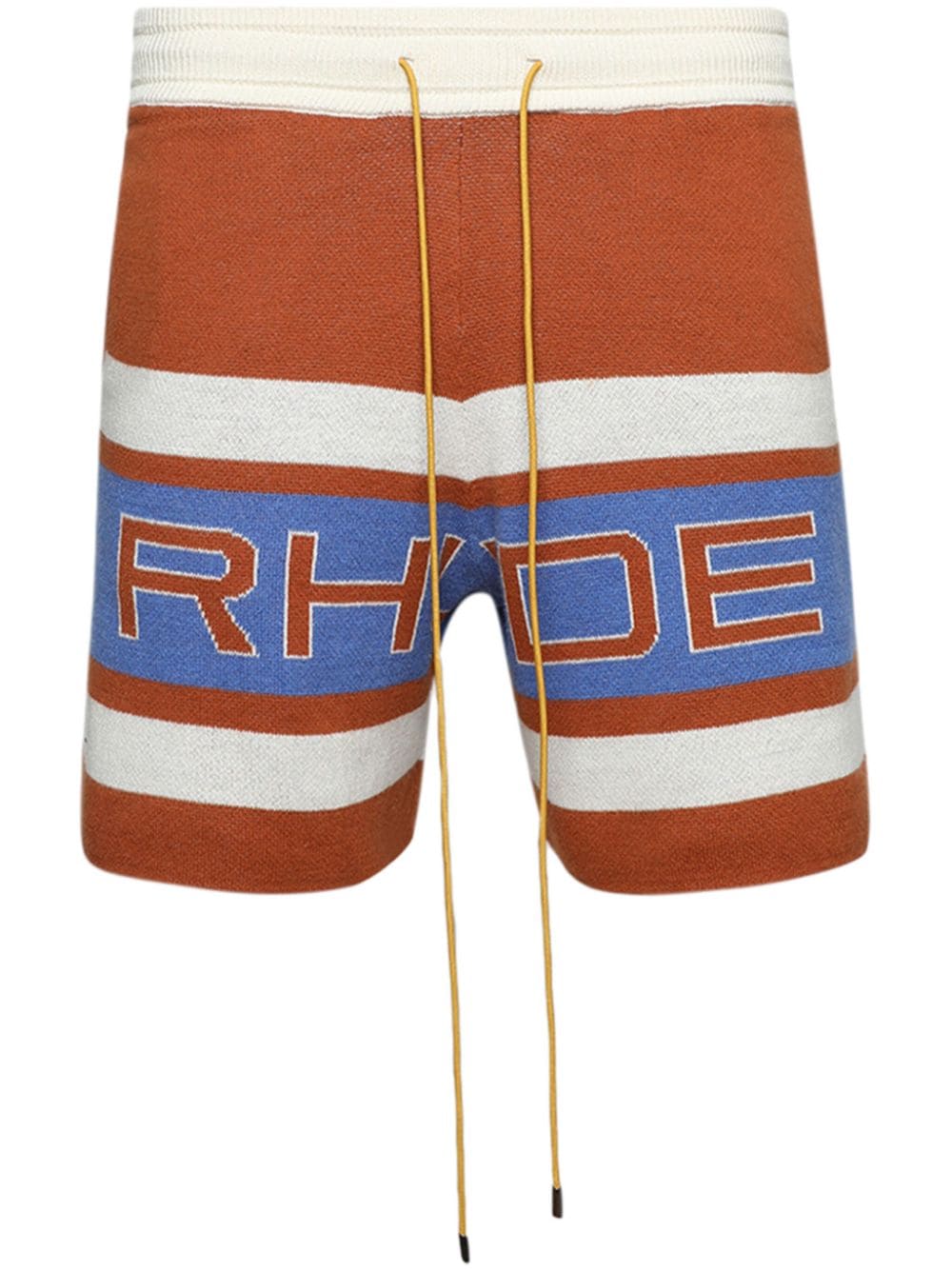 RHUDE panelled knit shorts - Orange von RHUDE