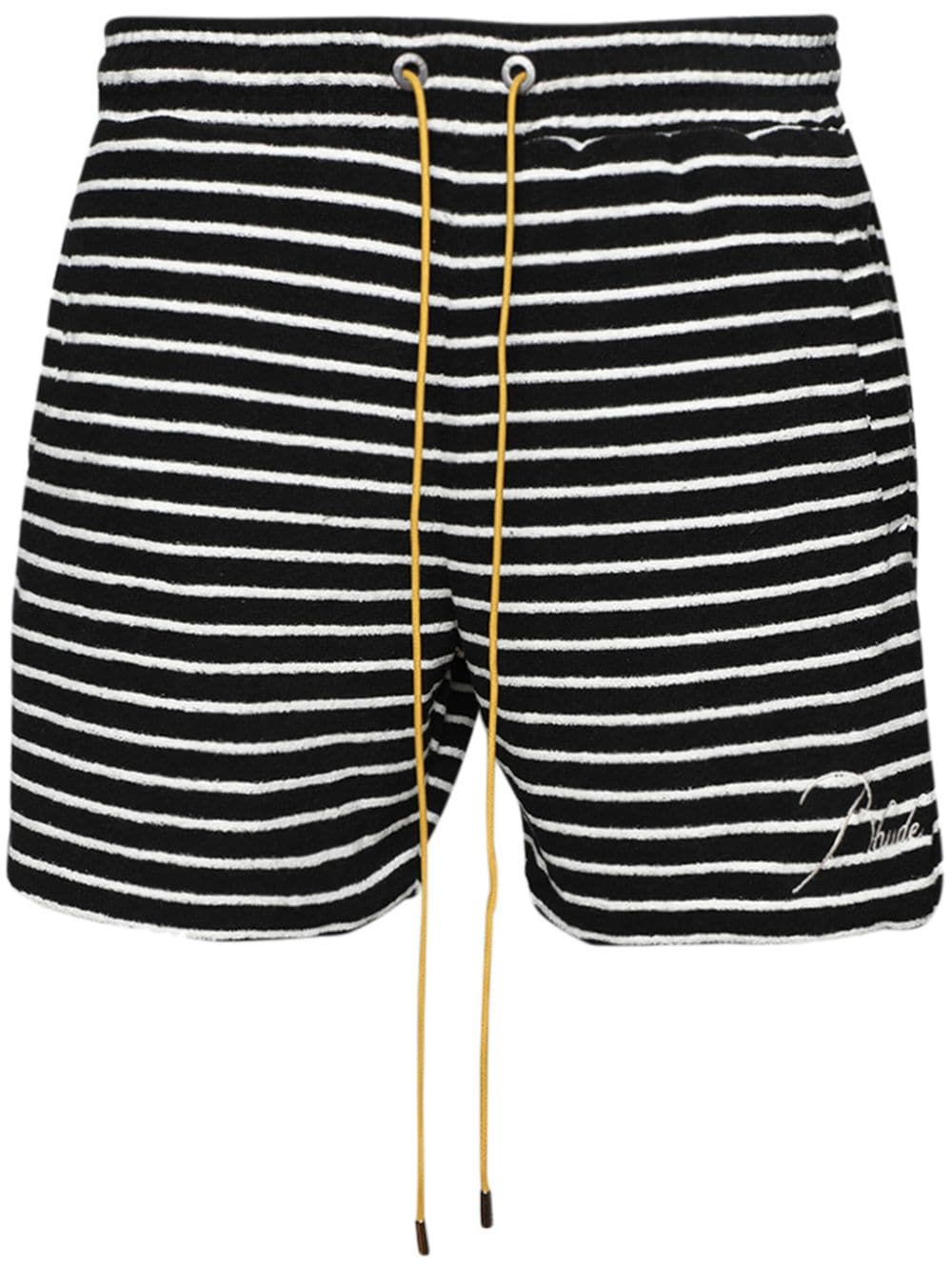 RHUDE striped terry-cloth shorts - Black von RHUDE