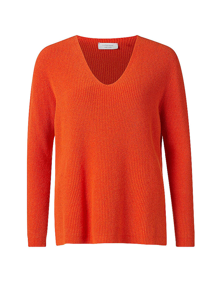 RICH & ROYAL Pullover orange | L von RICH & ROYAL