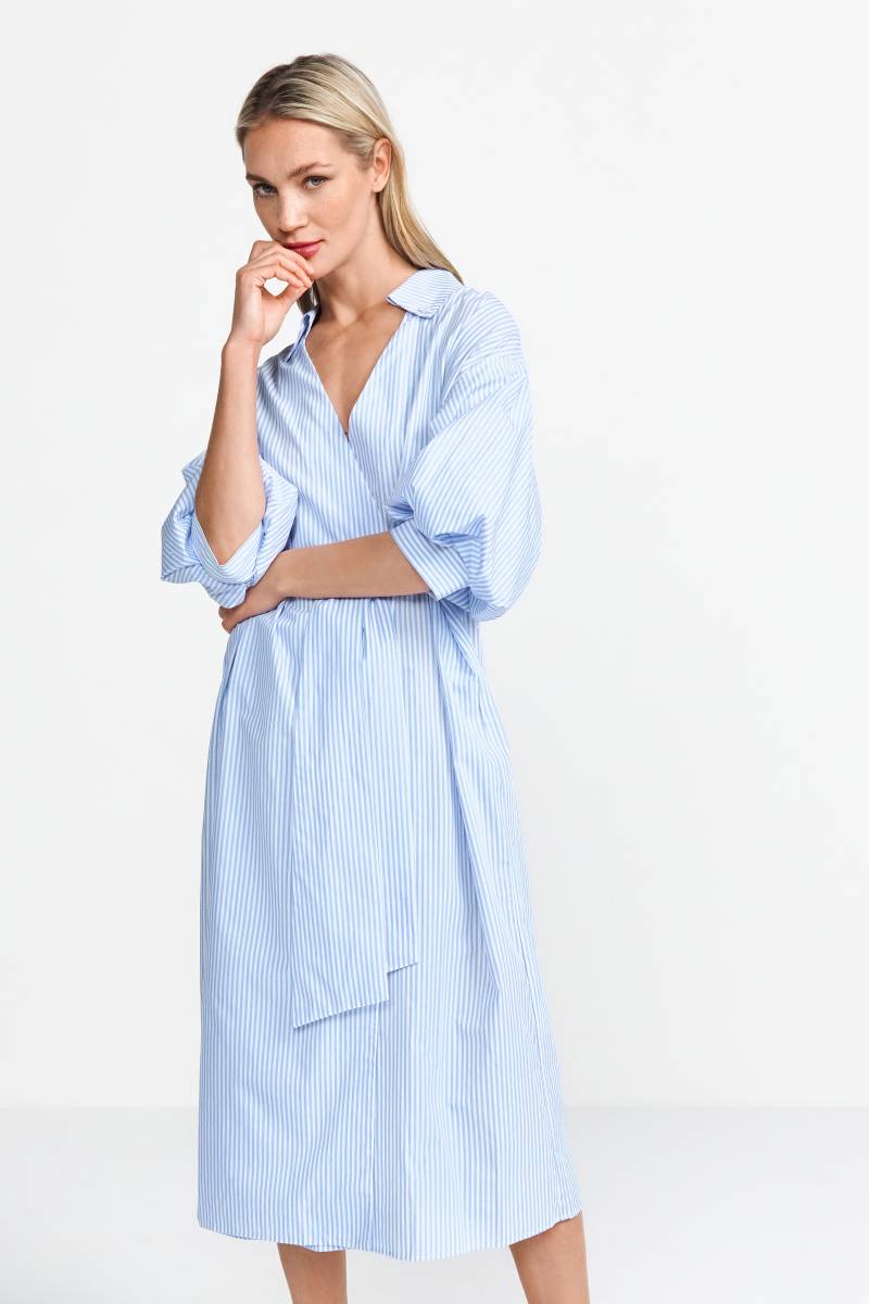 RICHROYAL Blusenkleid, Mit überschnittener Schulter und Button-Down-Kragen; gestreift von RICHROYAL