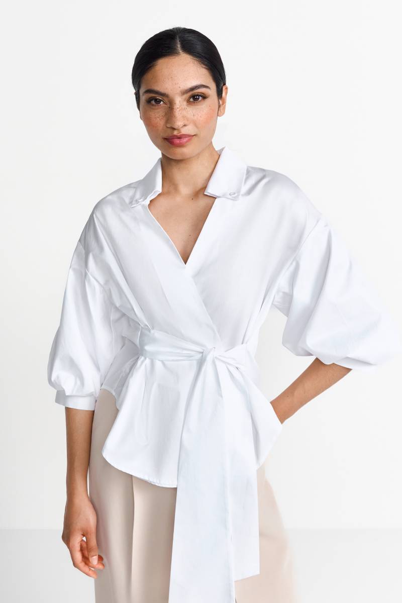 RICHROYAL Klassische Bluse, Mit überschnittener Schulter und Button-Down-Kragen von RICHROYAL