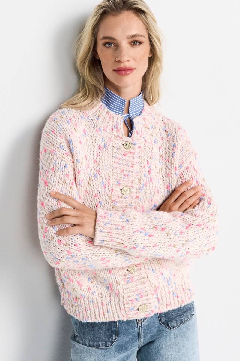 RICHROYAL Strickjacke, Aufgesetzte Taschenklappen; Überschnittene Schulter von RICHROYAL