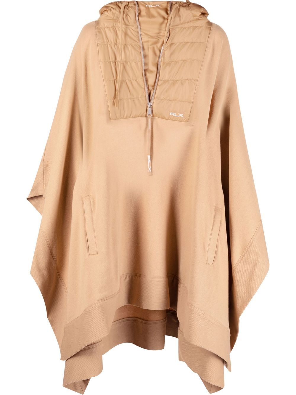 RLX Ralph Lauren quilted-panel logo-embroidered poncho - Neutrals von RLX Ralph Lauren