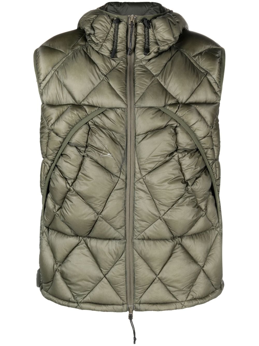 ROA hooded padded gilet - Green von ROA