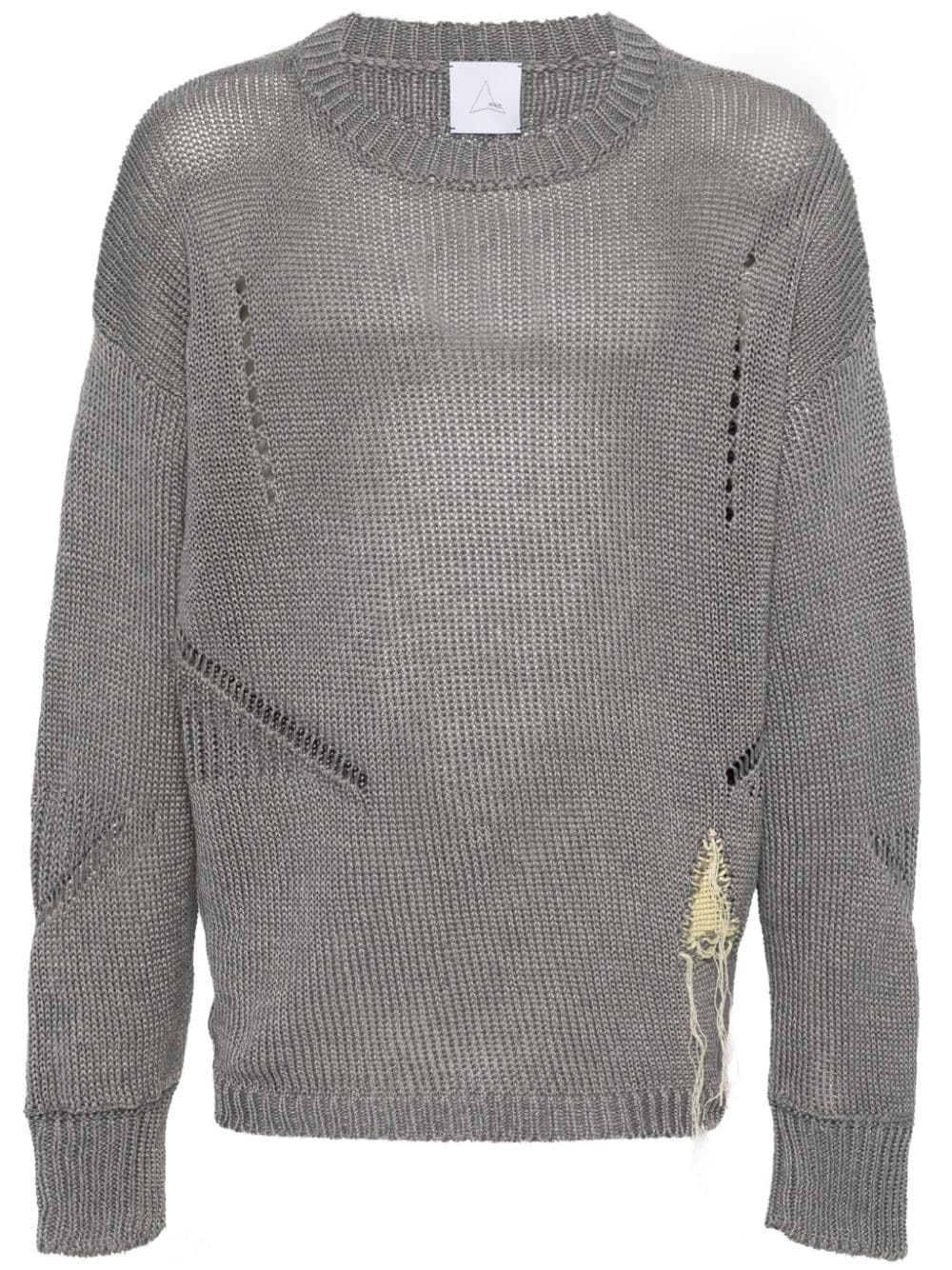 ROA intarsia-knit logo jumper - Grey von ROA