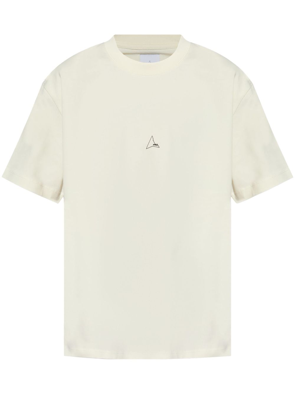 ROA logo-print cotton T-shirt - Neutrals von ROA