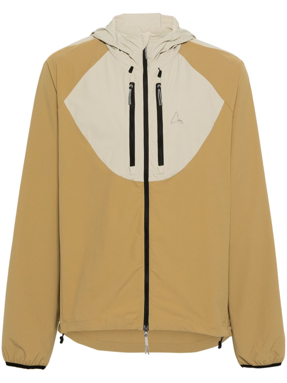 ROA logo-print hooded windbreaker jacket - Neutrals von ROA