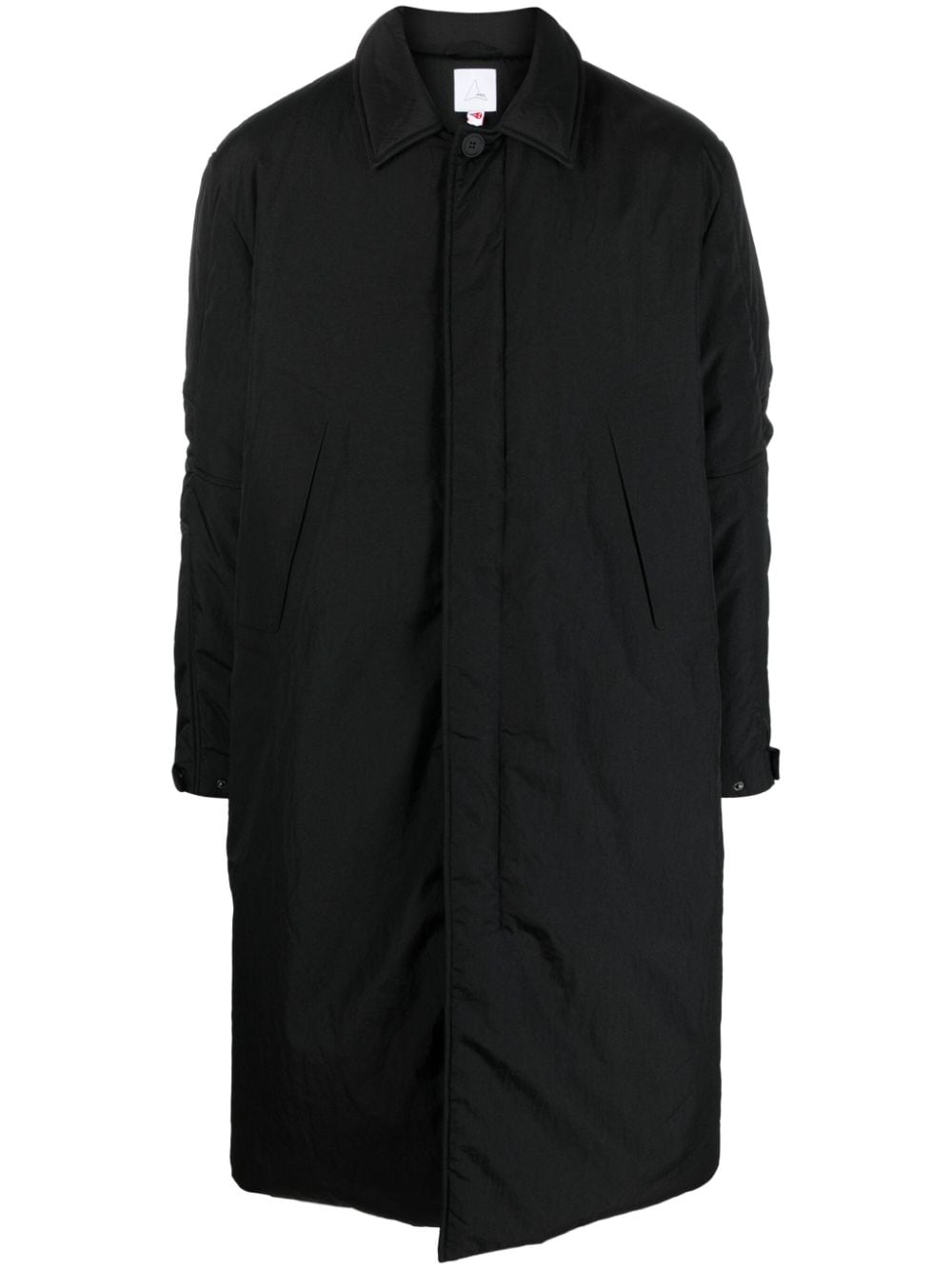 ROA single-breasted long-length coat - Black von ROA