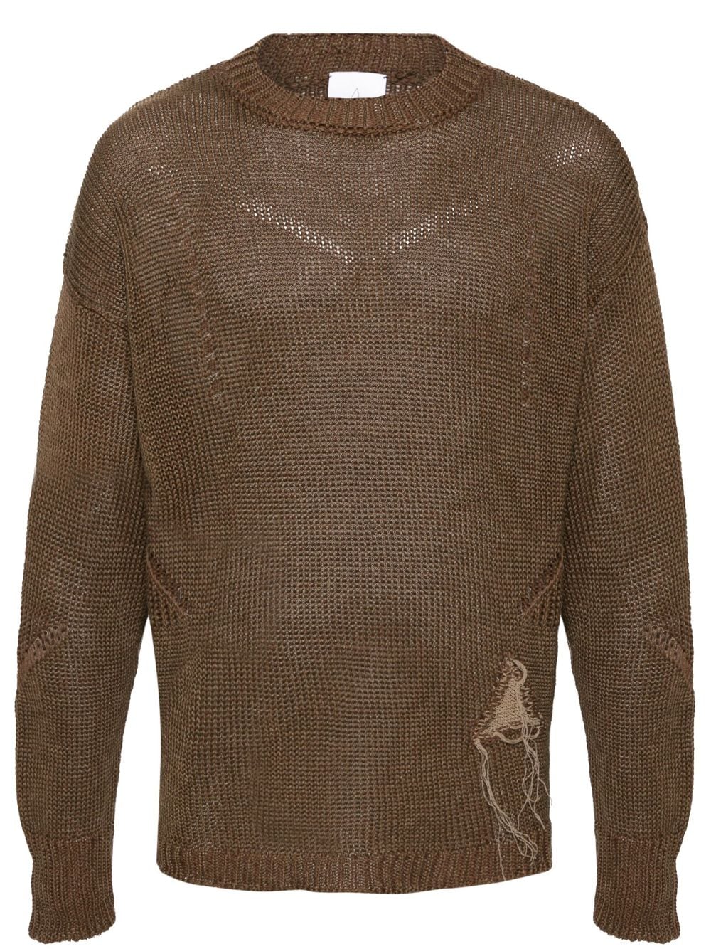 ROA threads-detailed hemp-blend jumper - Brown von ROA