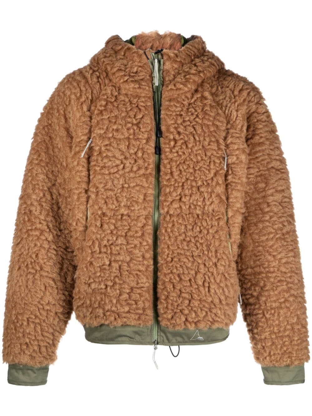 ROA zip-up hooded fleece jacket - Brown von ROA