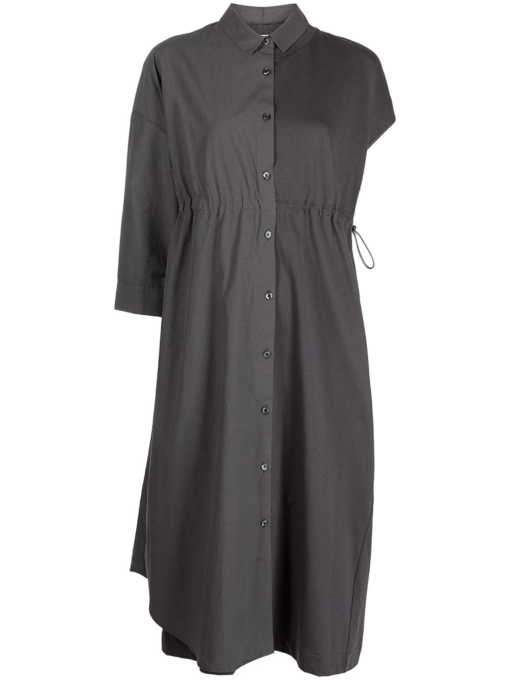 ROMEO HUNTE asymmetric-sleeve shirtdress - Grey von ROMEO HUNTE