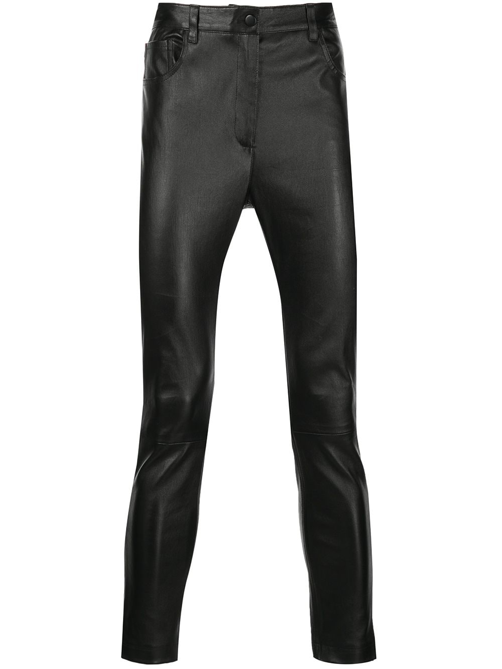 ROMEO HUNTE slim-fit leather trousers - Black von ROMEO HUNTE