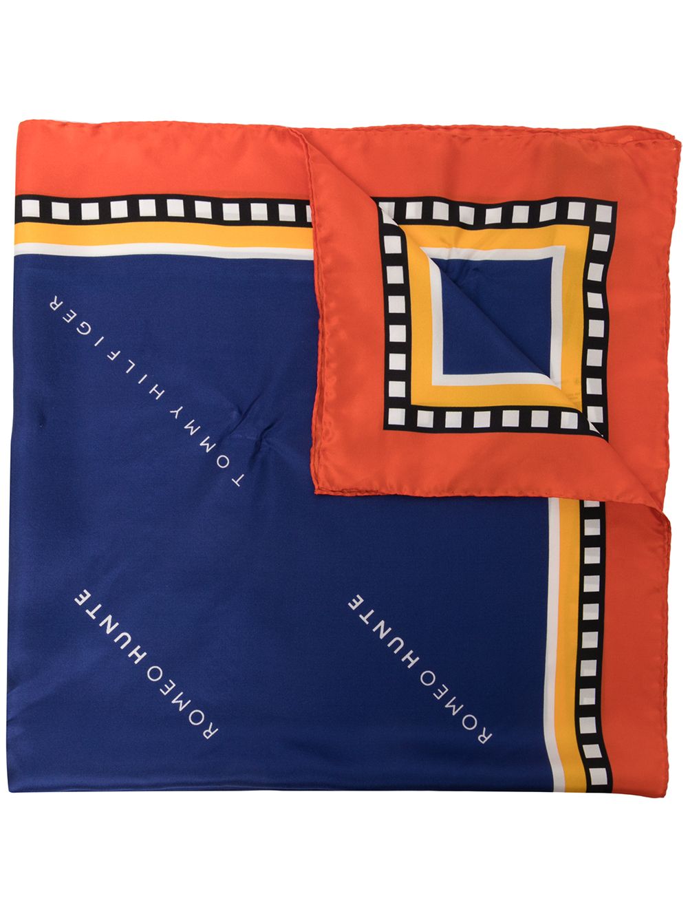 ROMEO HUNTE x Tommy Hilfiger logo-print silk bandana - Blue von ROMEO HUNTE