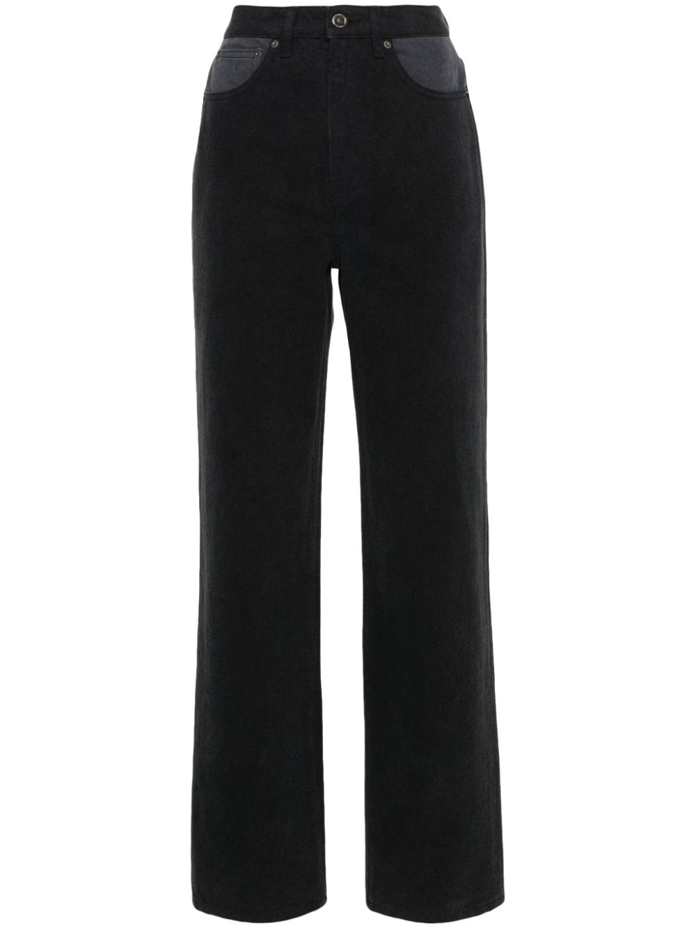 ROTATE BIRGER CHRISTENSEN two-tone tapered jeans - Black von ROTATE BIRGER CHRISTENSEN