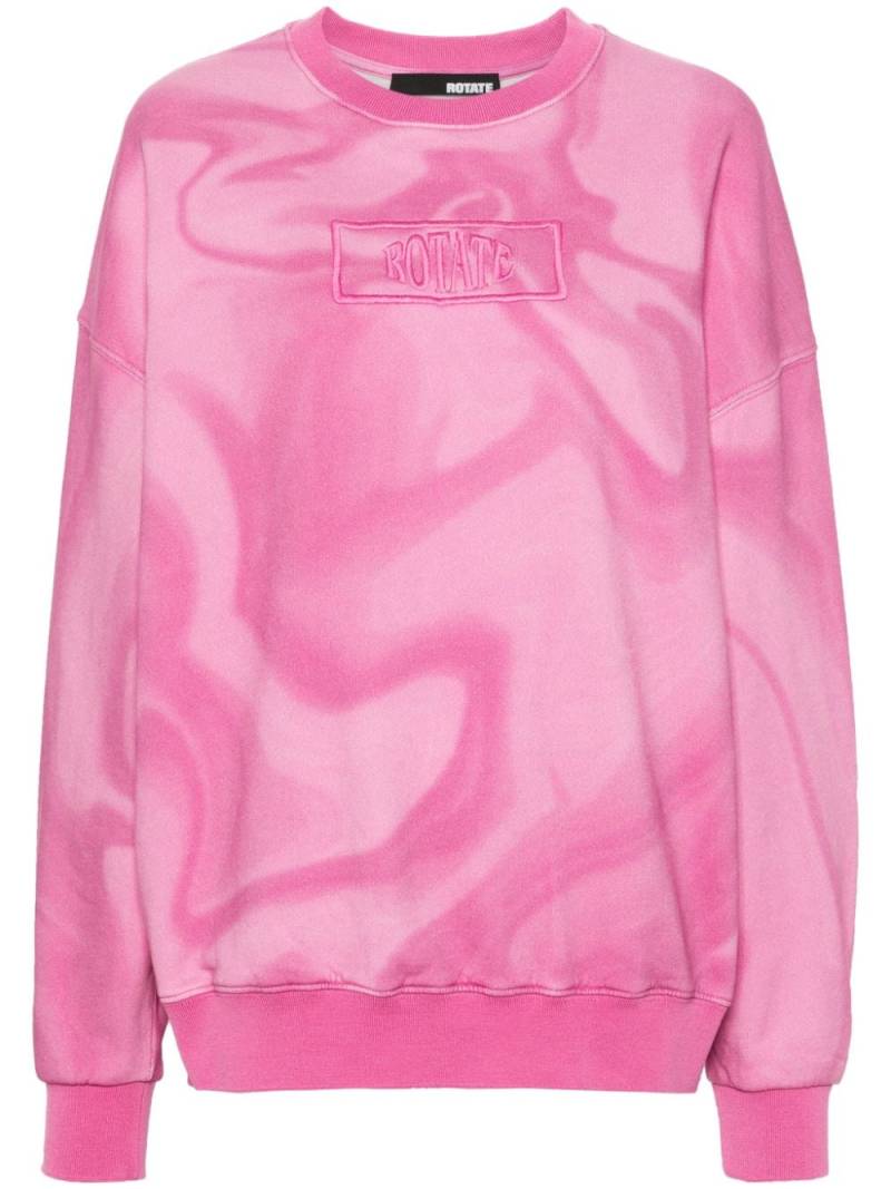 ROTATE BIRGER CHRISTENSEN Enzyme embroidered-logo sweatshirt - Pink von ROTATE BIRGER CHRISTENSEN
