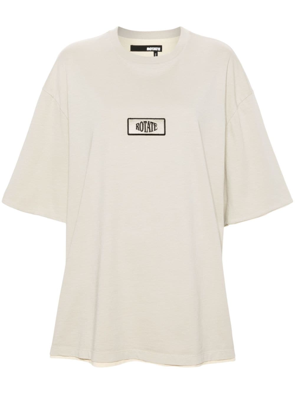 ROTATE BIRGER CHRISTENSEN Enzyme logo-patch T-shirt - Grey von ROTATE BIRGER CHRISTENSEN