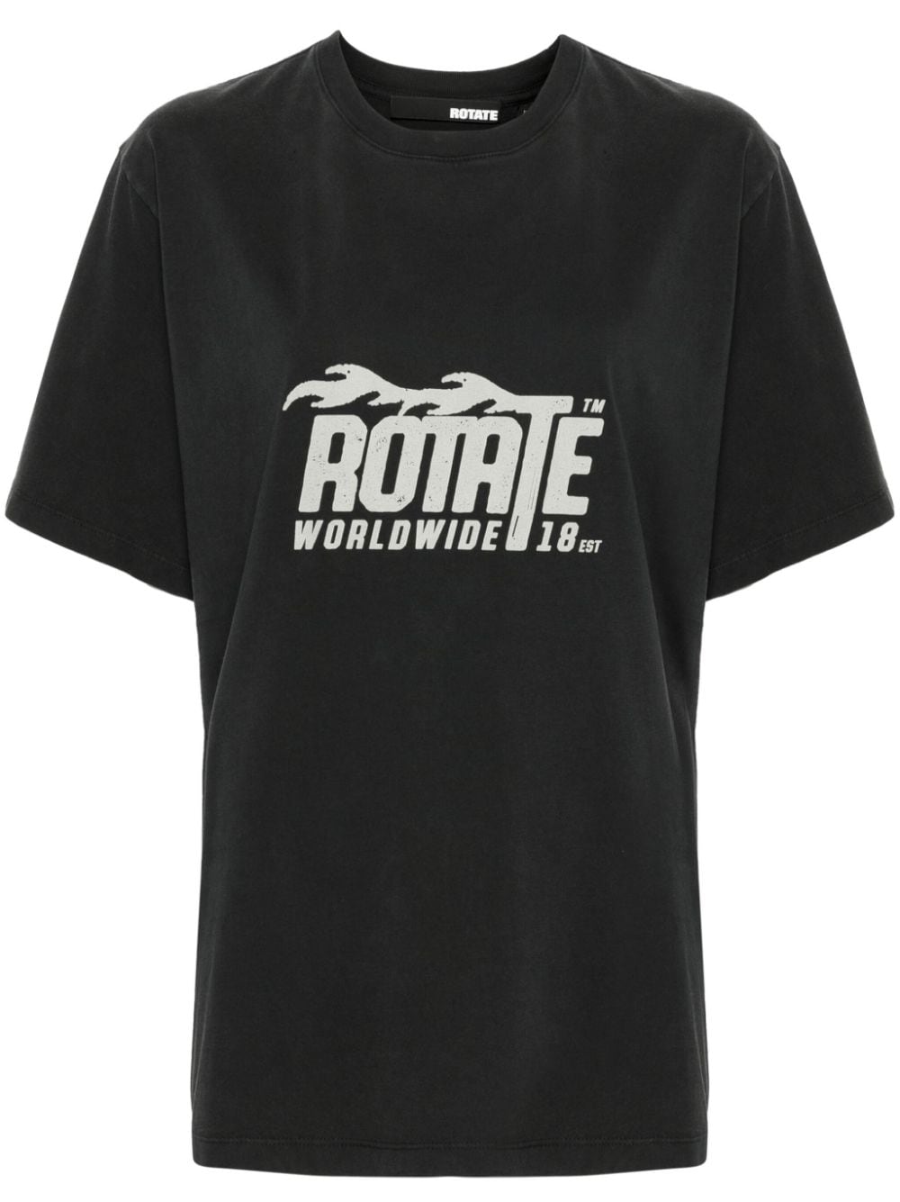 ROTATE BIRGER CHRISTENSEN Enzyme logo-print T-shirt - Black von ROTATE BIRGER CHRISTENSEN