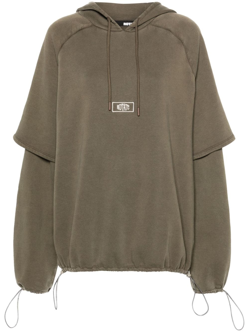 ROTATE BIRGER CHRISTENSEN Enzyme organic cotton hoodie - Green von ROTATE BIRGER CHRISTENSEN