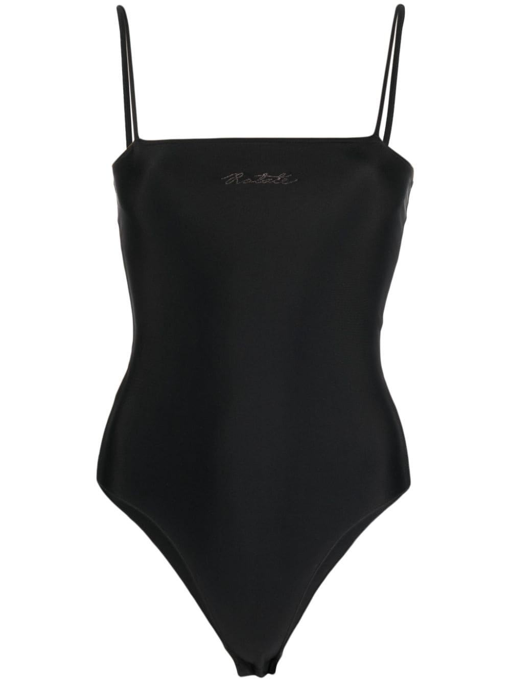 ROTATE BIRGER CHRISTENSEN Firm Thin logo-embellished bodysuit - Black von ROTATE BIRGER CHRISTENSEN