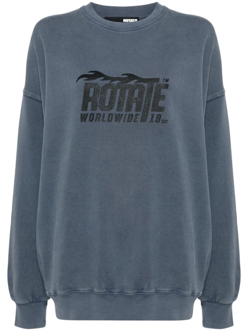 ROTATE BIRGER CHRISTENSEN SW Enzyme organic-cotton sweatshirt - Blue von ROTATE BIRGER CHRISTENSEN