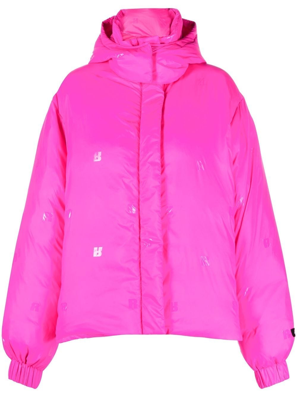 ROTATE BIRGER CHRISTENSEN Tina logo-patch zip-up jacket - Pink von ROTATE BIRGER CHRISTENSEN