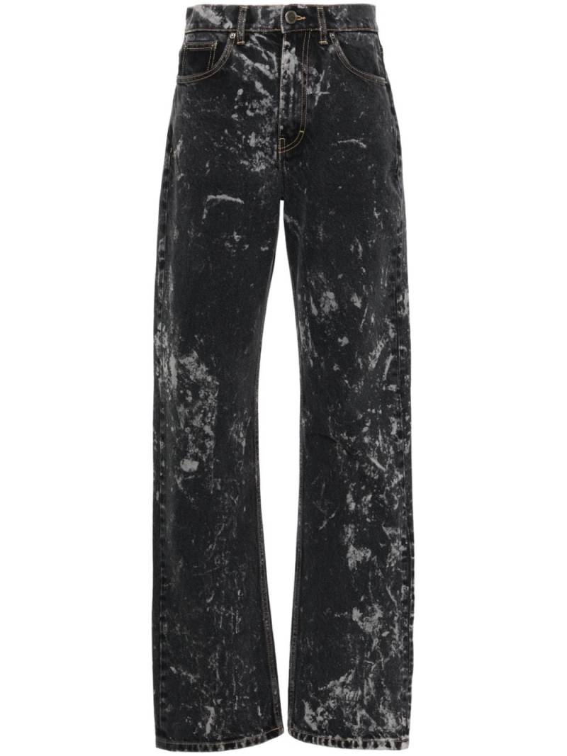 ROTATE BIRGER CHRISTENSEN acid-wash straight-leg jeans - Black von ROTATE BIRGER CHRISTENSEN