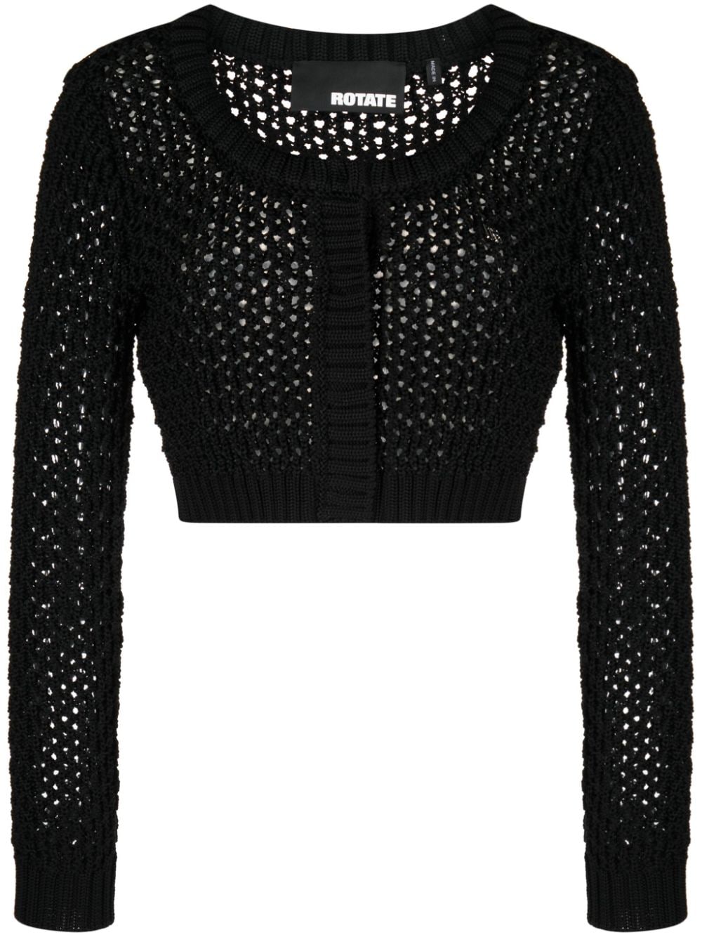 ROTATE BIRGER CHRISTENSEN chunky-knit cropped cardigan - Black von ROTATE BIRGER CHRISTENSEN