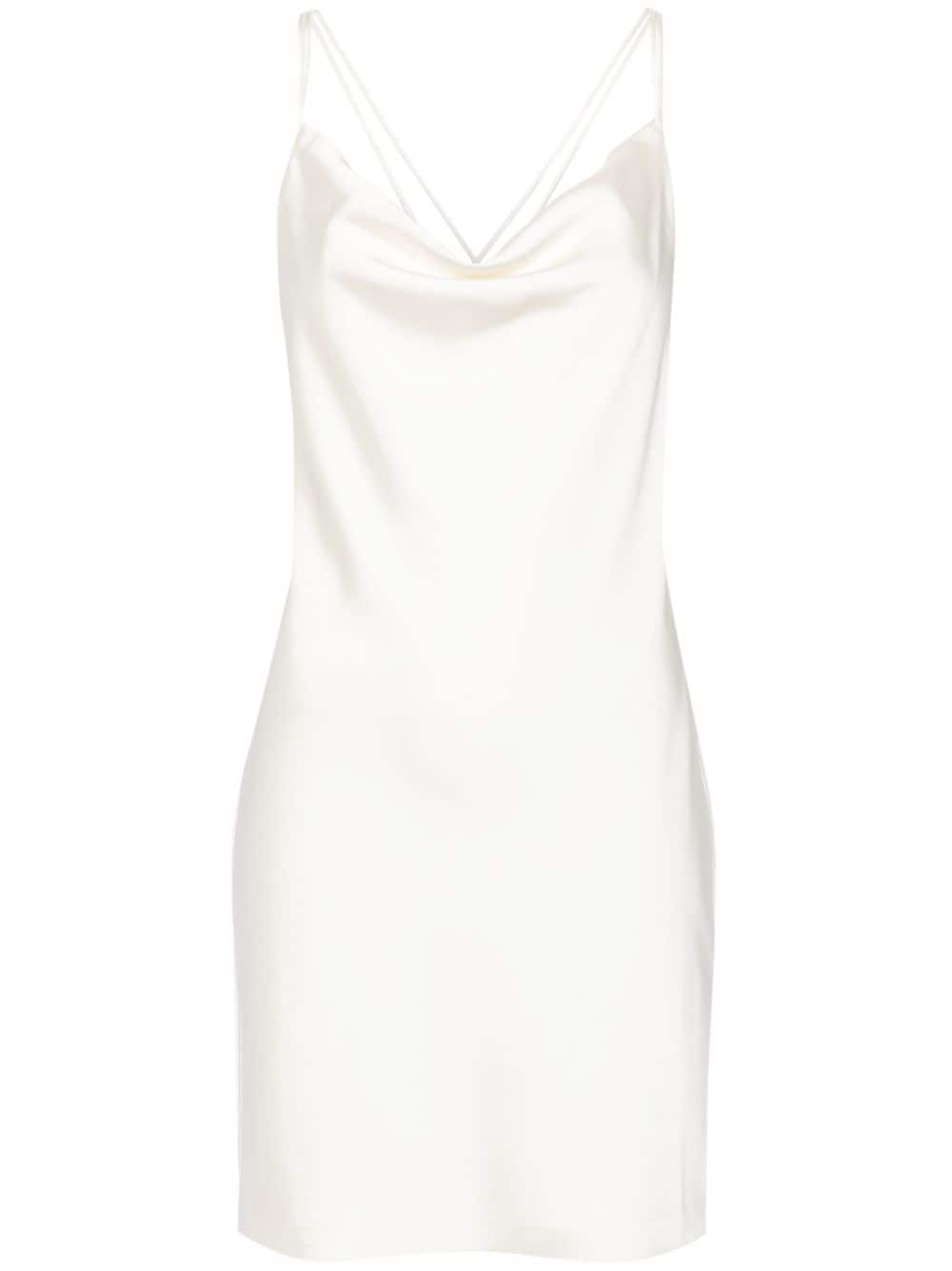 ROTATE BIRGER CHRISTENSEN cowl-neck satin slip dress - White von ROTATE BIRGER CHRISTENSEN