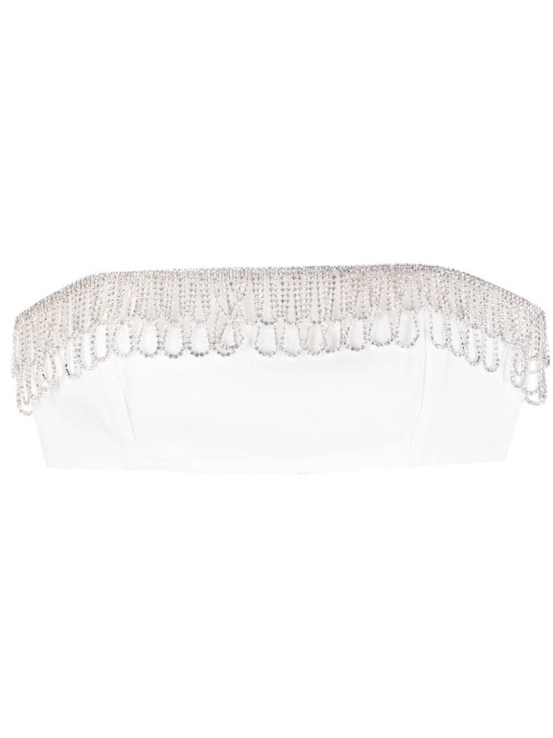 ROTATE BIRGER CHRISTENSEN crystal-embellished bandeau top - White von ROTATE BIRGER CHRISTENSEN