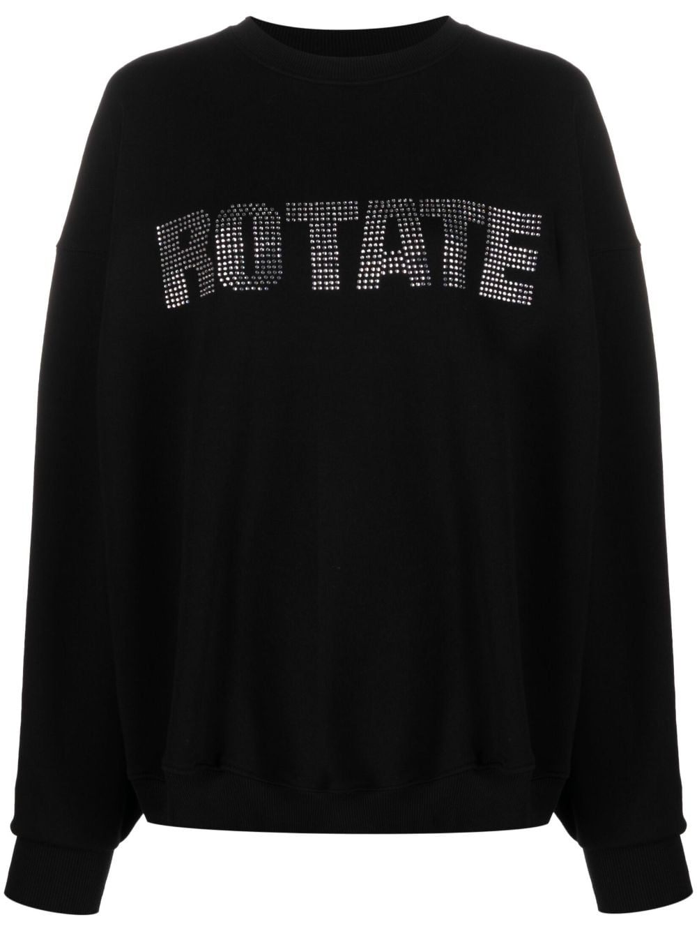 ROTATE BIRGER CHRISTENSEN crystal-logo organic cotton sweatshirt - Black von ROTATE BIRGER CHRISTENSEN
