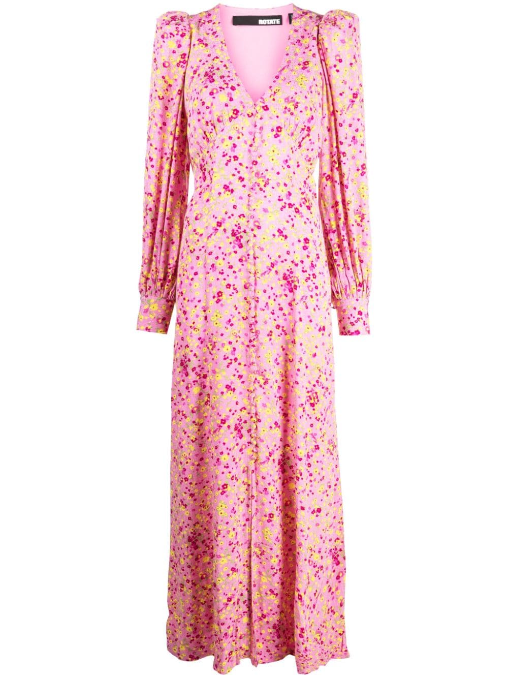 ROTATE BIRGER CHRISTENSEN floral-jacquard maxi dress - Pink von ROTATE BIRGER CHRISTENSEN
