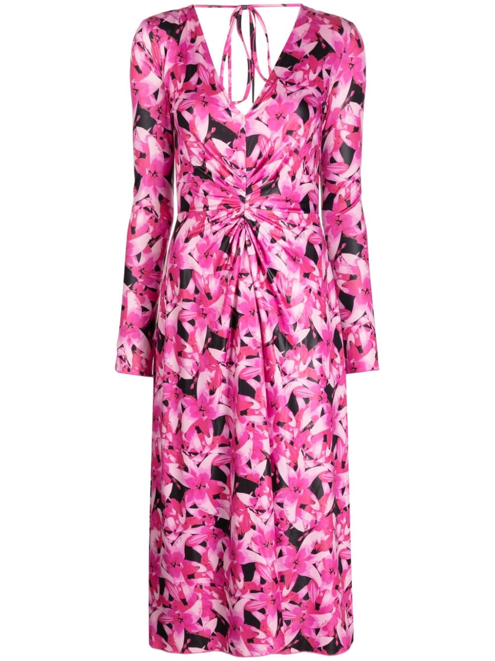 ROTATE BIRGER CHRISTENSEN floral-print ruched midi dress - Pink von ROTATE BIRGER CHRISTENSEN