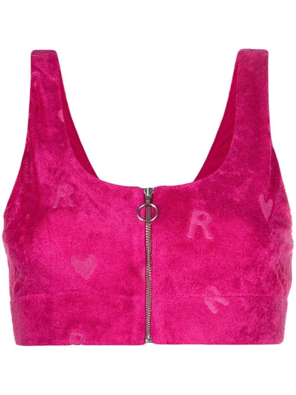 ROTATE BIRGER CHRISTENSEN heart motif cropped top - Pink von ROTATE BIRGER CHRISTENSEN