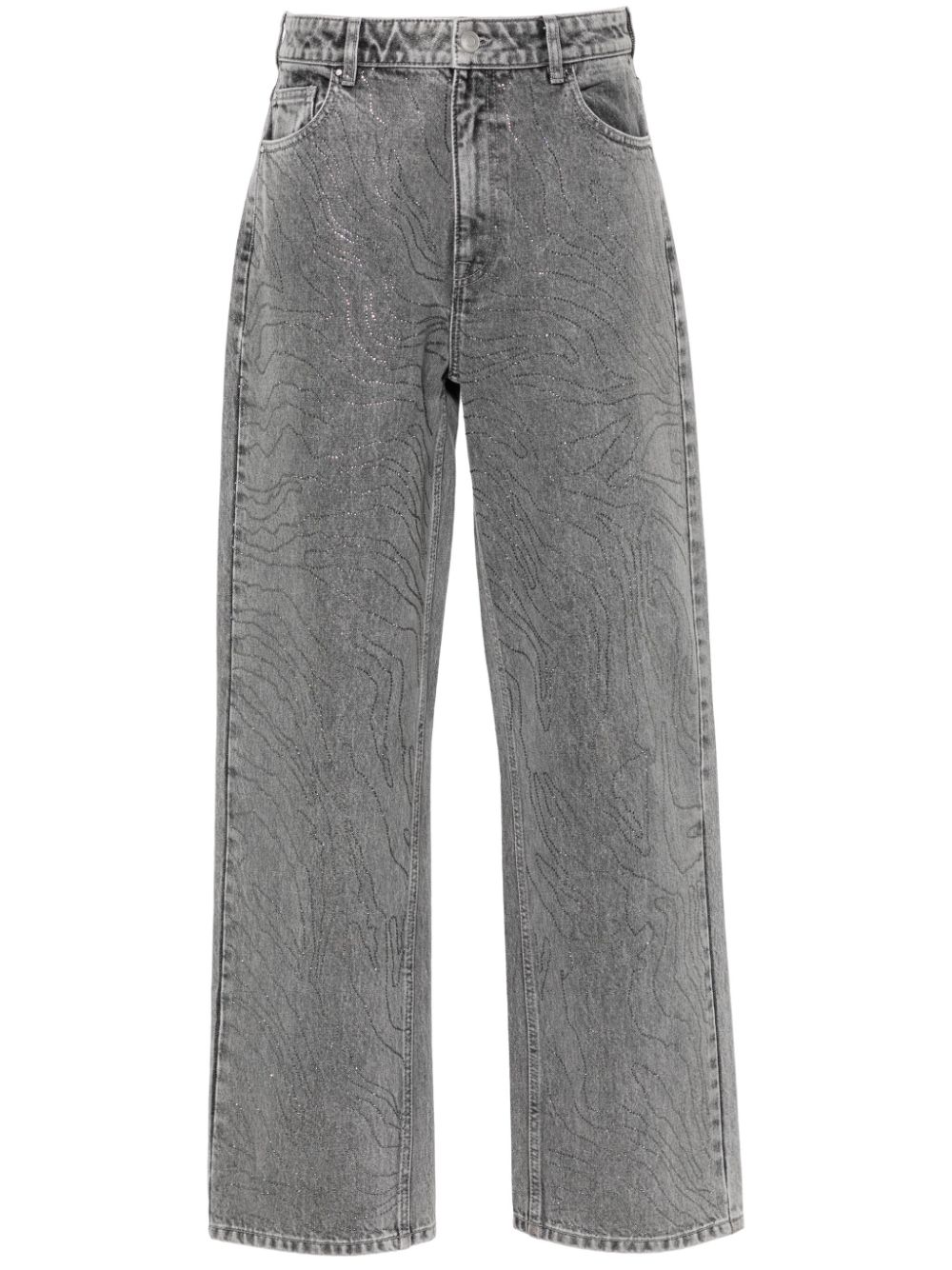 ROTATE BIRGER CHRISTENSEN high-waisted wide-leg jeans - Grey von ROTATE BIRGER CHRISTENSEN