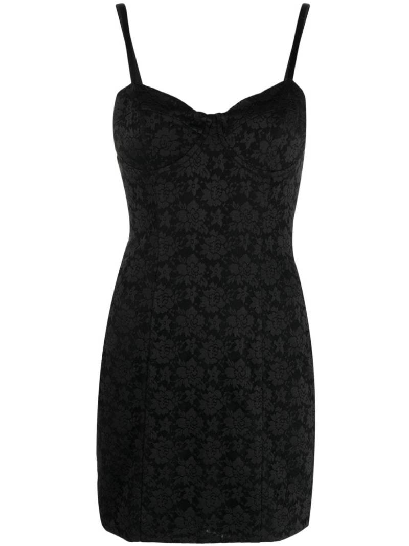 ROTATE BIRGER CHRISTENSEN floral jacquard minidress - Black von ROTATE BIRGER CHRISTENSEN