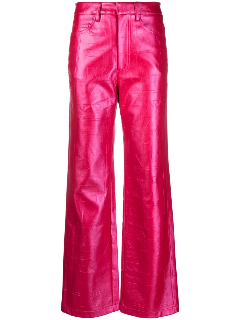 ROTATE BIRGER CHRISTENSEN metallic logo-embossed trousers - Pink von ROTATE BIRGER CHRISTENSEN