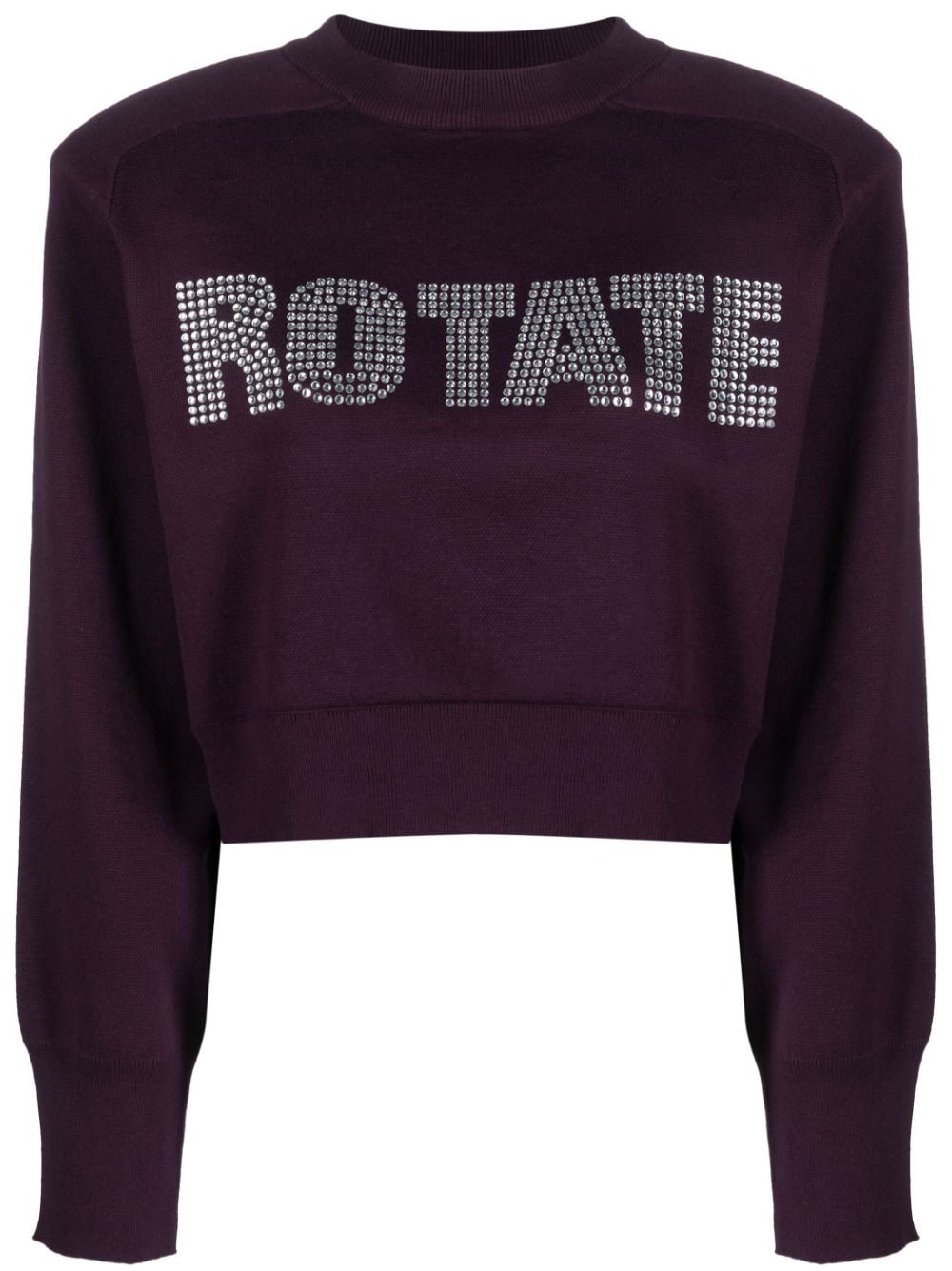 ROTATE BIRGER CHRISTENSEN logo-embellished cropped sweatshirt - Purple von ROTATE BIRGER CHRISTENSEN