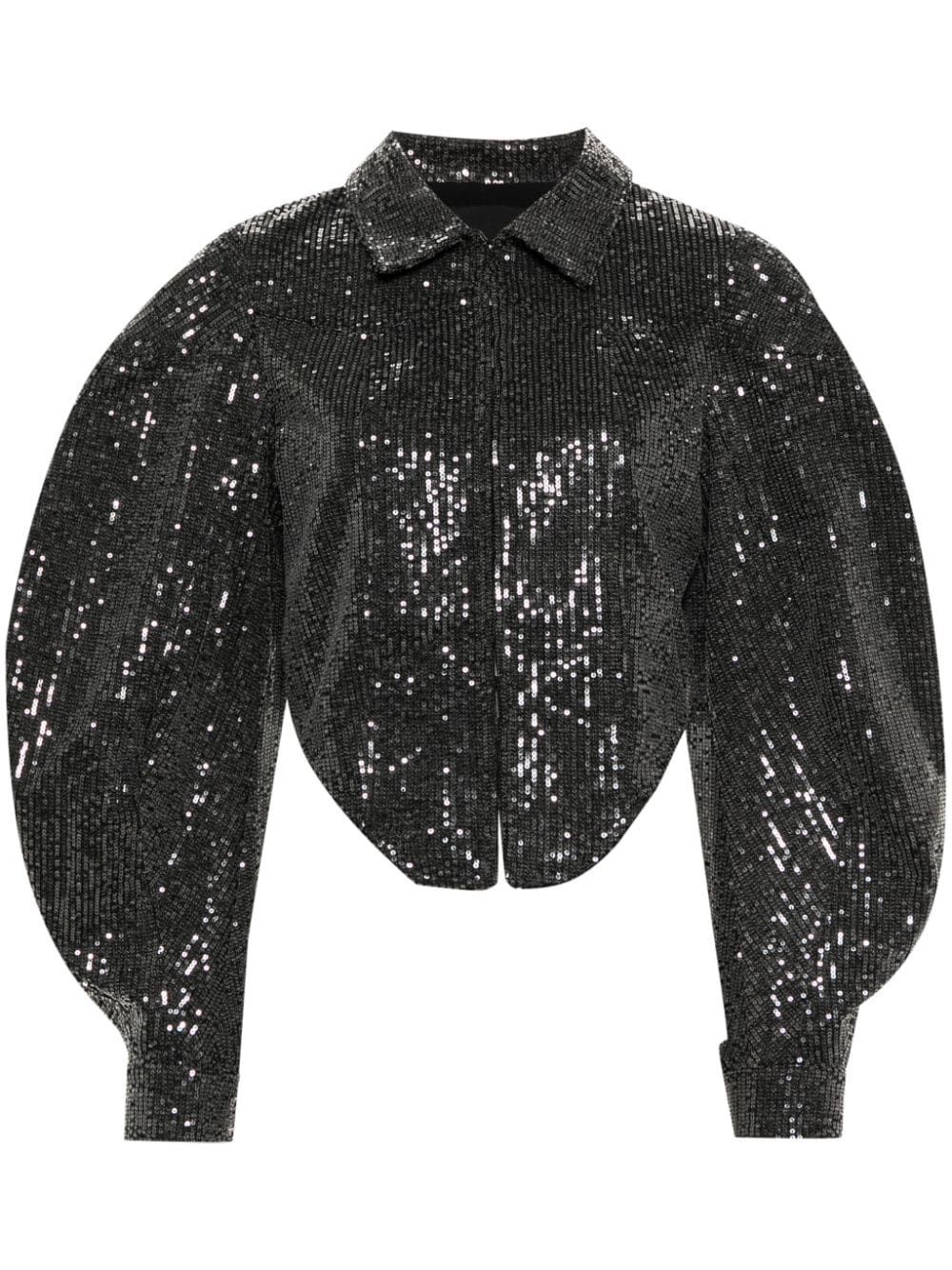 ROTATE BIRGER CHRISTENSEN sequin-embellished cropped jacket - Black von ROTATE BIRGER CHRISTENSEN