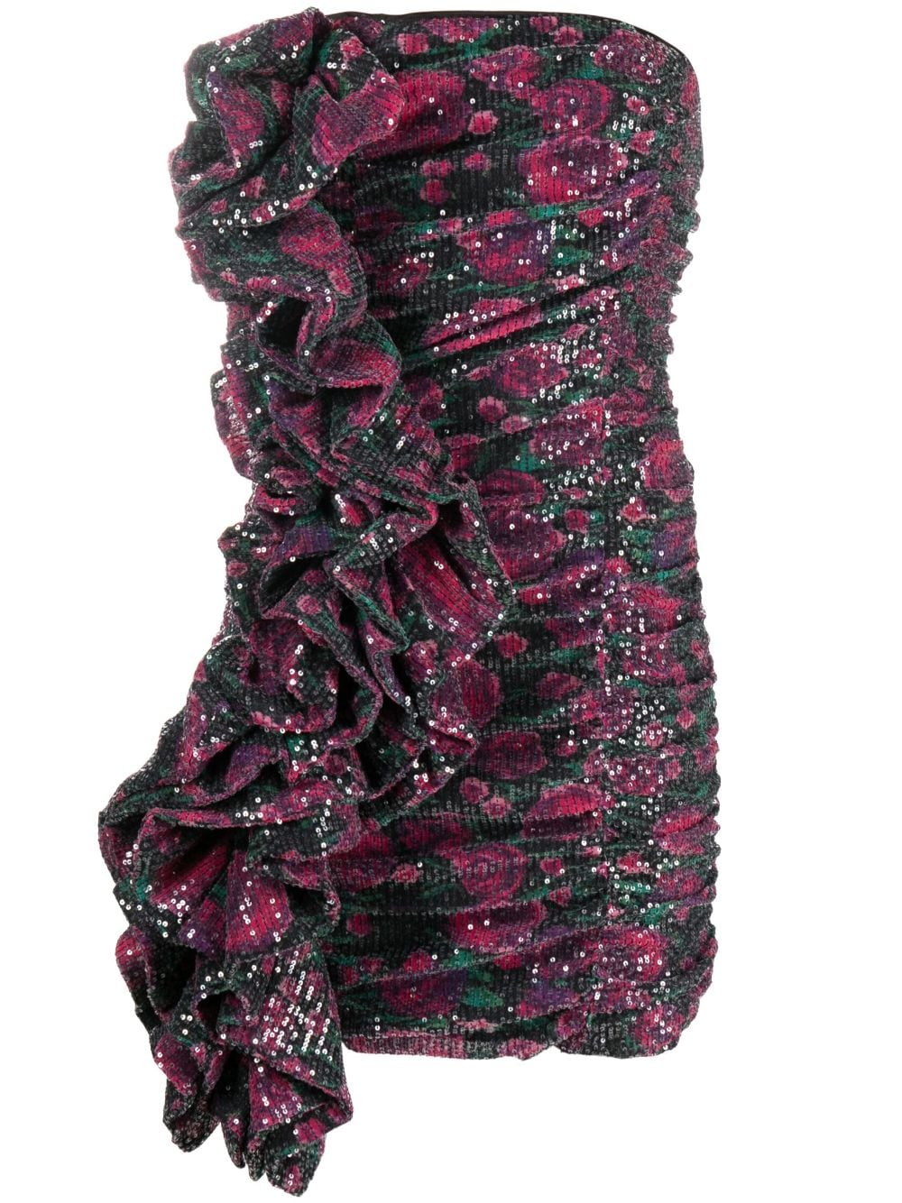 ROTATE BIRGER CHRISTENSEN sequinned ruffle-trim minidress - Pink von ROTATE BIRGER CHRISTENSEN